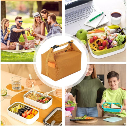 Portable Insulated Bento Bags Aluminum Foil Warmer Lunch Box For School Travel Picnic Food Storage 5