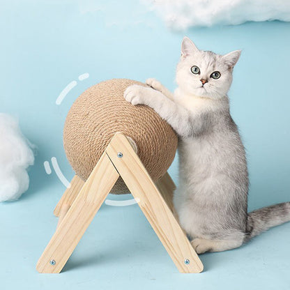 Cat Scratching Ball Toy, Wear Resistant Kitten Sisal Rope Ball Board, Grinding Paws Toys Cats, Pet Furniture Supplies
