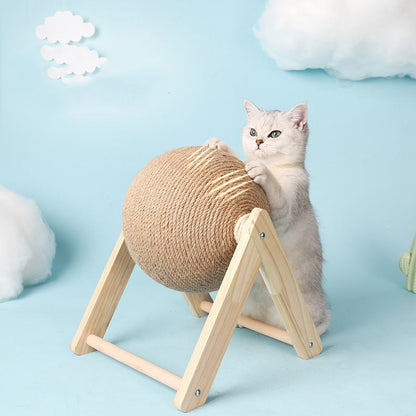 Cat Scratching Ball Toy Wear Resistant Kitten Sisal Rope Ball Board Grinding Paws Toys Cats Pet Fur 2