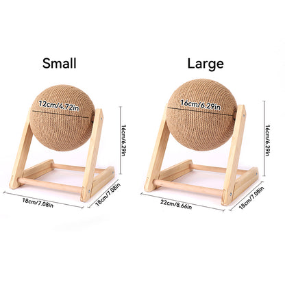 Cat Scratching Ball Toy Wear Resistant Kitten Sisal Rope Ball Board Grinding Paws Toys Cats Pet Fur 5