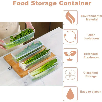 FreshKeeper Stackable Food Storage Containers With Removable Drain Trays 5