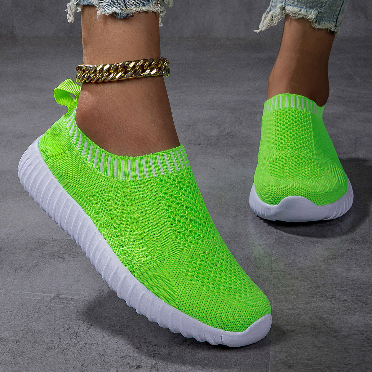 Lightweight Mesh Low Top Shoes Womens Casual Lace Up Sneakers 2