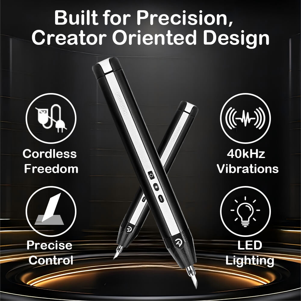 Precision Cordless Ultrasonic Cutter Craft Tool For Acrylic Leather And Model Making 5