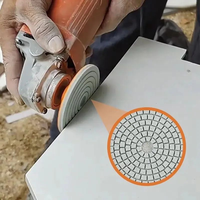 80mm Ceramic Tile Trimming & Polishing Disc – Dry Polishing Wheel for Marble, Quartz & Stone Edge Grinding