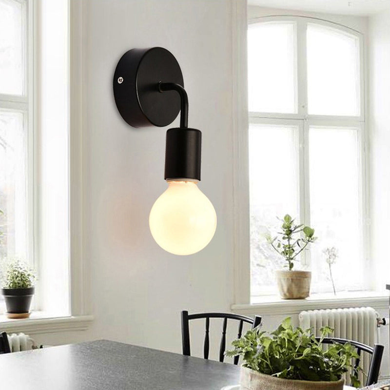 Industrial Decor Iron Black Nordic Modern Wall Lamp for Bedroom Bathroom