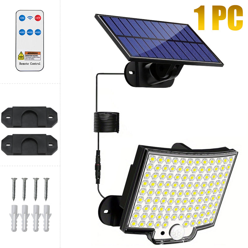 SolarPowered Outdoor Lights With Motion Sensor Waterproof LED Floodlight For Wall Patio Backyard Ga 1