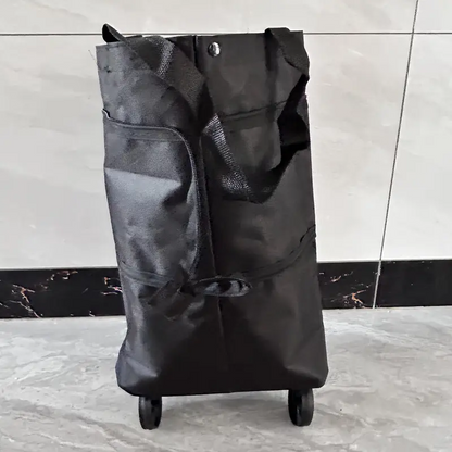 Heavy Duty Foldable Shopping Cart, Wheeled Grocery Trolley for Home, Office, Moving, Compact & Lightweight