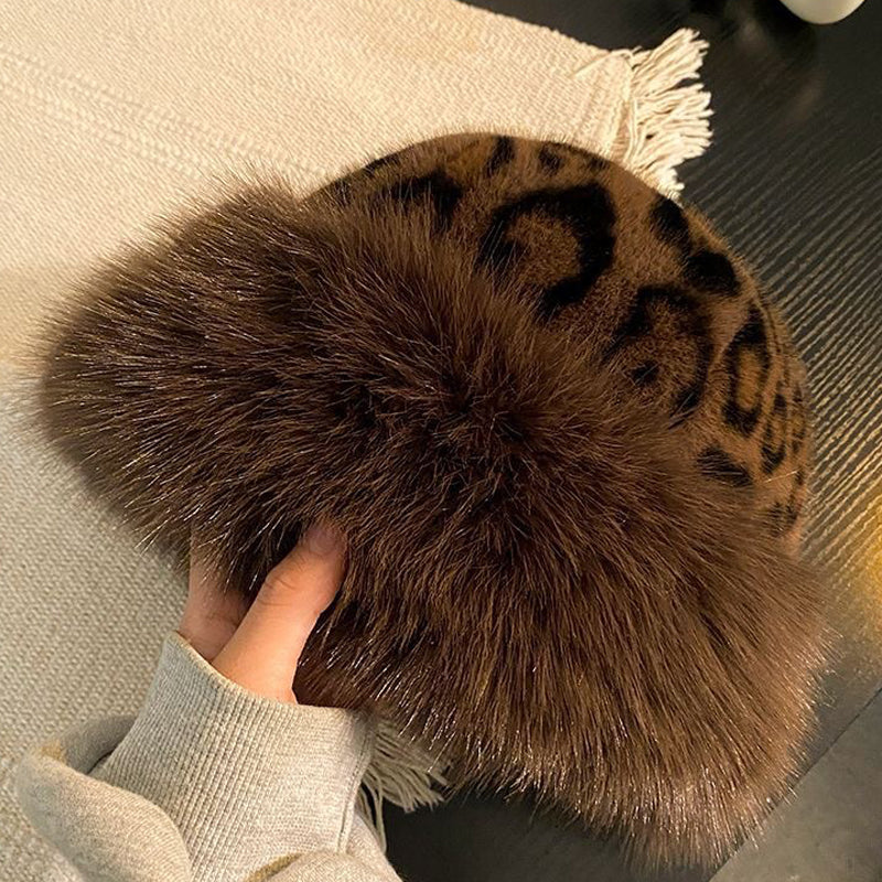 Fluffy Fur Fisherman Hat Windproof Winter Plush Ear Protection Cap Keep Warm Headgear for Women Fashion Female Gift Hat