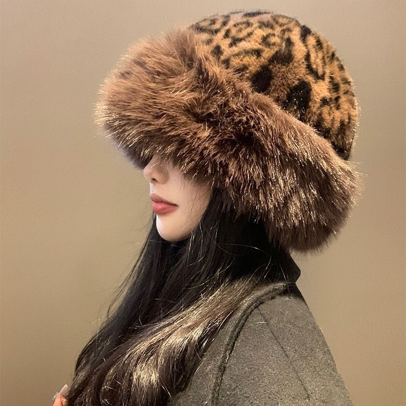 Fluffy Fur Fisherman Hat Windproof Winter Plush Ear Protection Cap Keep Warm Headgear For Women Fas 2