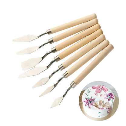 Premium 7-Piece Cake & Art Palette Knife Set - Ideal for Baking, Frosting, Clay & DIY Decorating