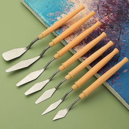 Premium 7Piece Cake  Art Palette Knife Set  Ideal For Baking Frosting Clay  DIY Decorating 2