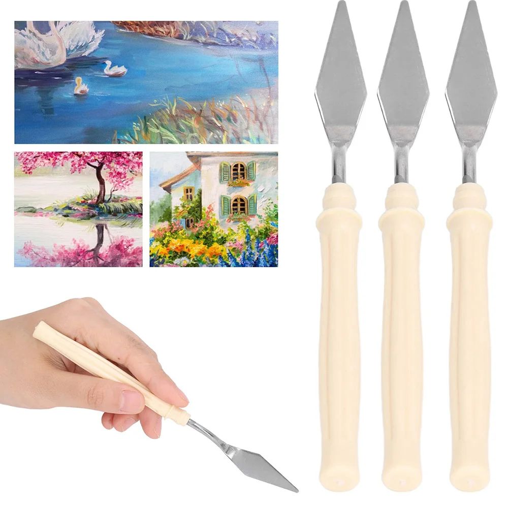 Premium 7Piece Cake  Art Palette Knife Set  Ideal For Baking Frosting Clay  DIY Decorating 3
