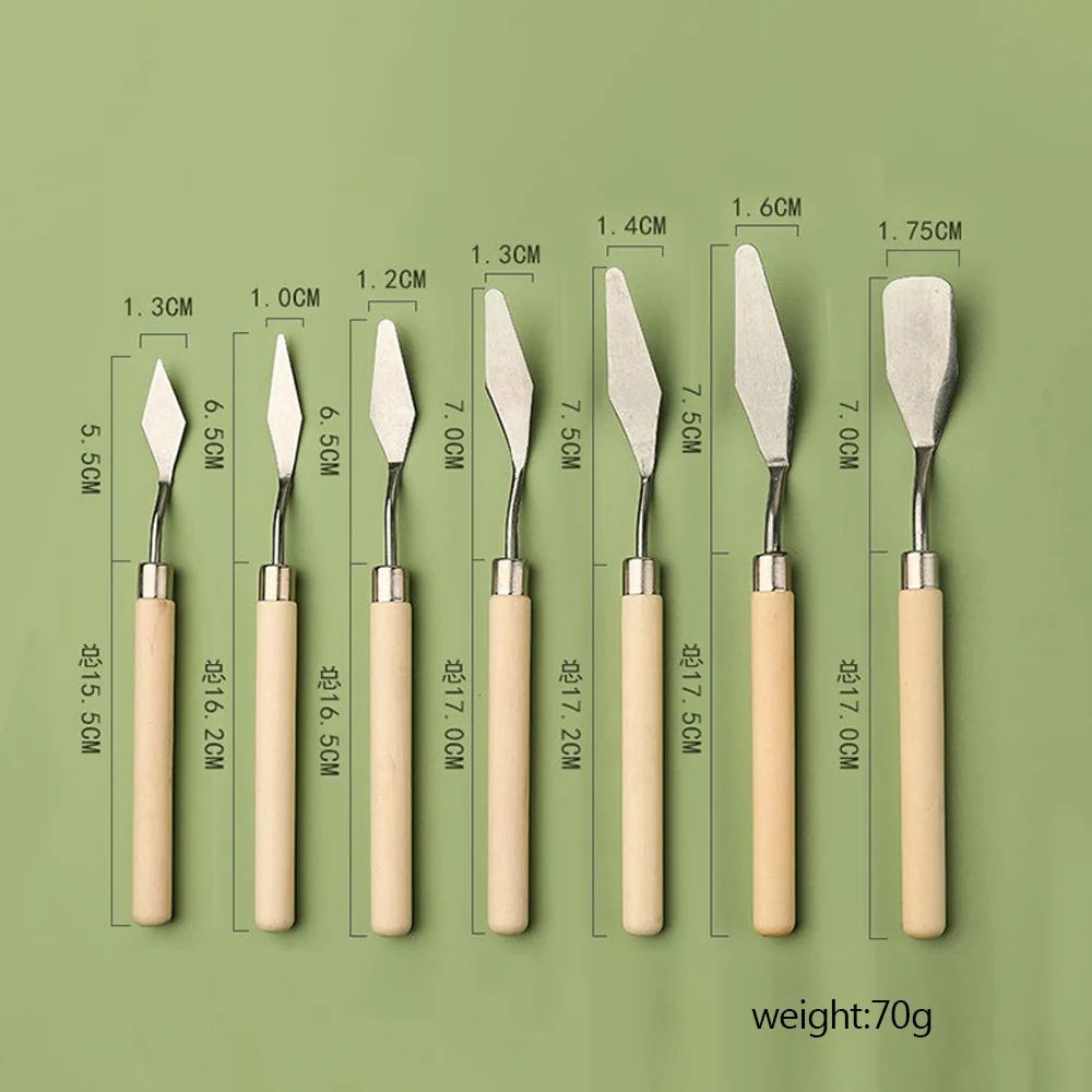 Premium 7Piece Cake  Art Palette Knife Set  Ideal For Baking Frosting Clay  DIY Decorating 4
