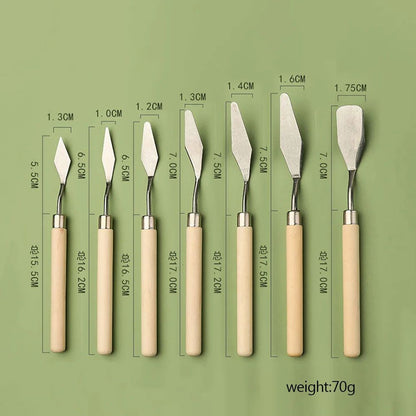 Premium 7Piece Cake  Art Palette Knife Set  Ideal For Baking Frosting Clay  DIY Decorating 4