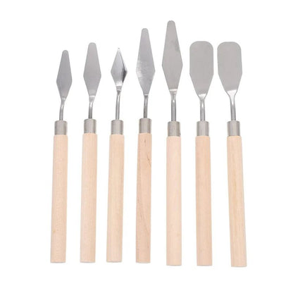 Premium 7Piece Cake  Art Palette Knife Set  Ideal For Baking Frosting Clay  DIY Decorating 7