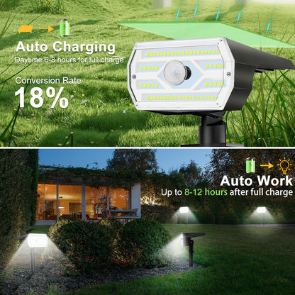 Solar Landscape Spotlights Motion Sensor Security Lights Waterproof Outdoor Yard Lights 1