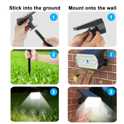 Solar Landscape Spotlights Motion Sensor Security Lights Waterproof Outdoor Yard Lights 4