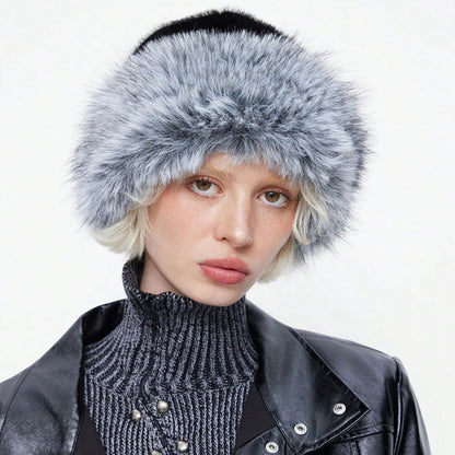 Furry Hats For Women Thickened Winter Outfits Solid Color Mongolian Style Hats 1