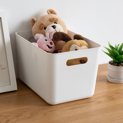 Solid Color Plastic Storage Box, Large Capacity Clothing, Toy Storage Box, Miscellaneous Desktop Organizer