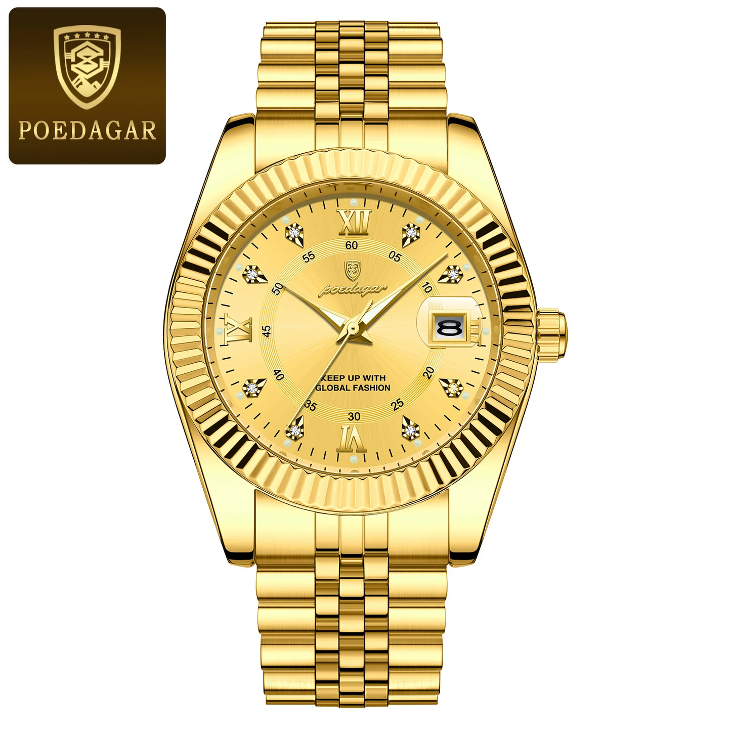 Waterproof Luxury Business Mens Wristwatch Stainless Steel Military Date Quartz Watch 10