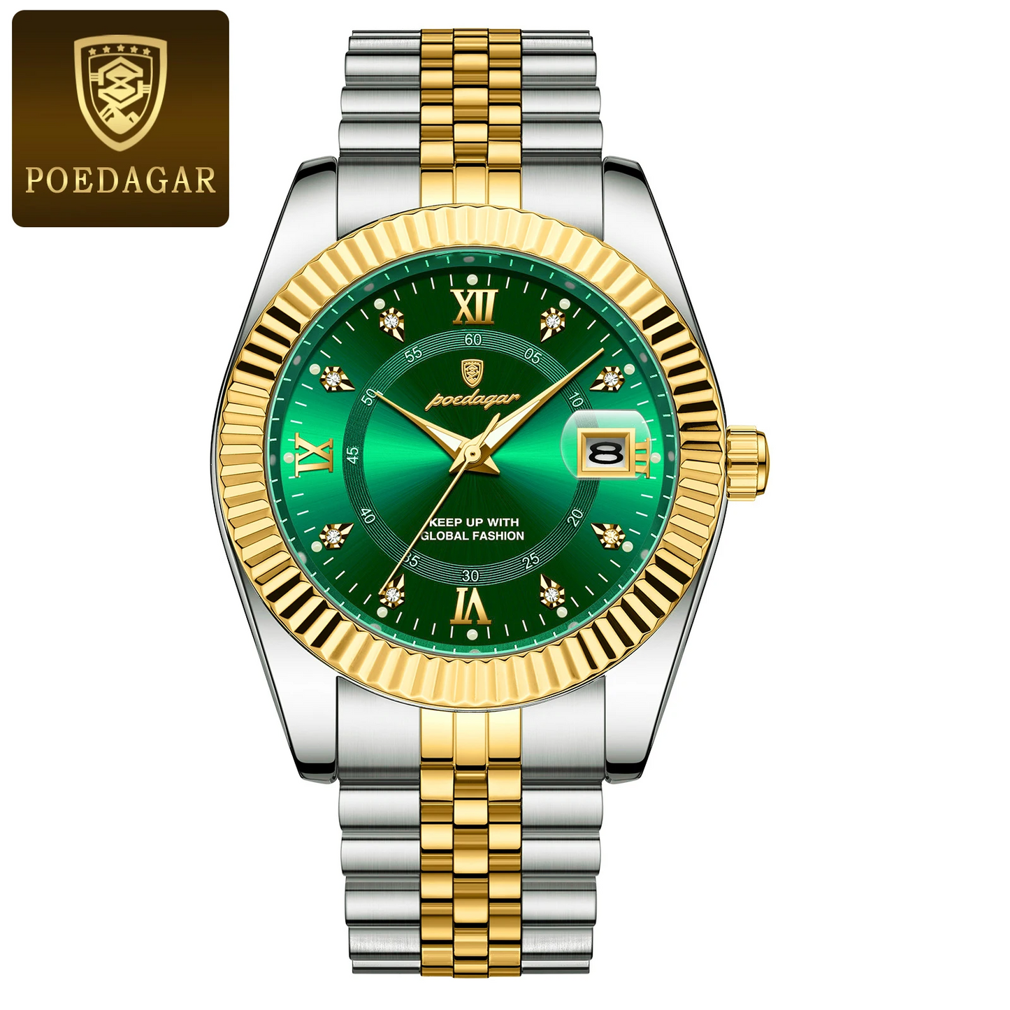 Waterproof Luxury Business Mens Wristwatch Stainless Steel Military Date Quartz Watch 13