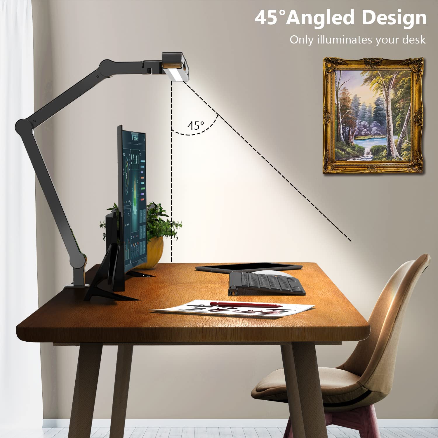 Architect LED Desk Lamp With Clamp Ultra Bright Table Lamp With Automatic Dimming For Home Office 1