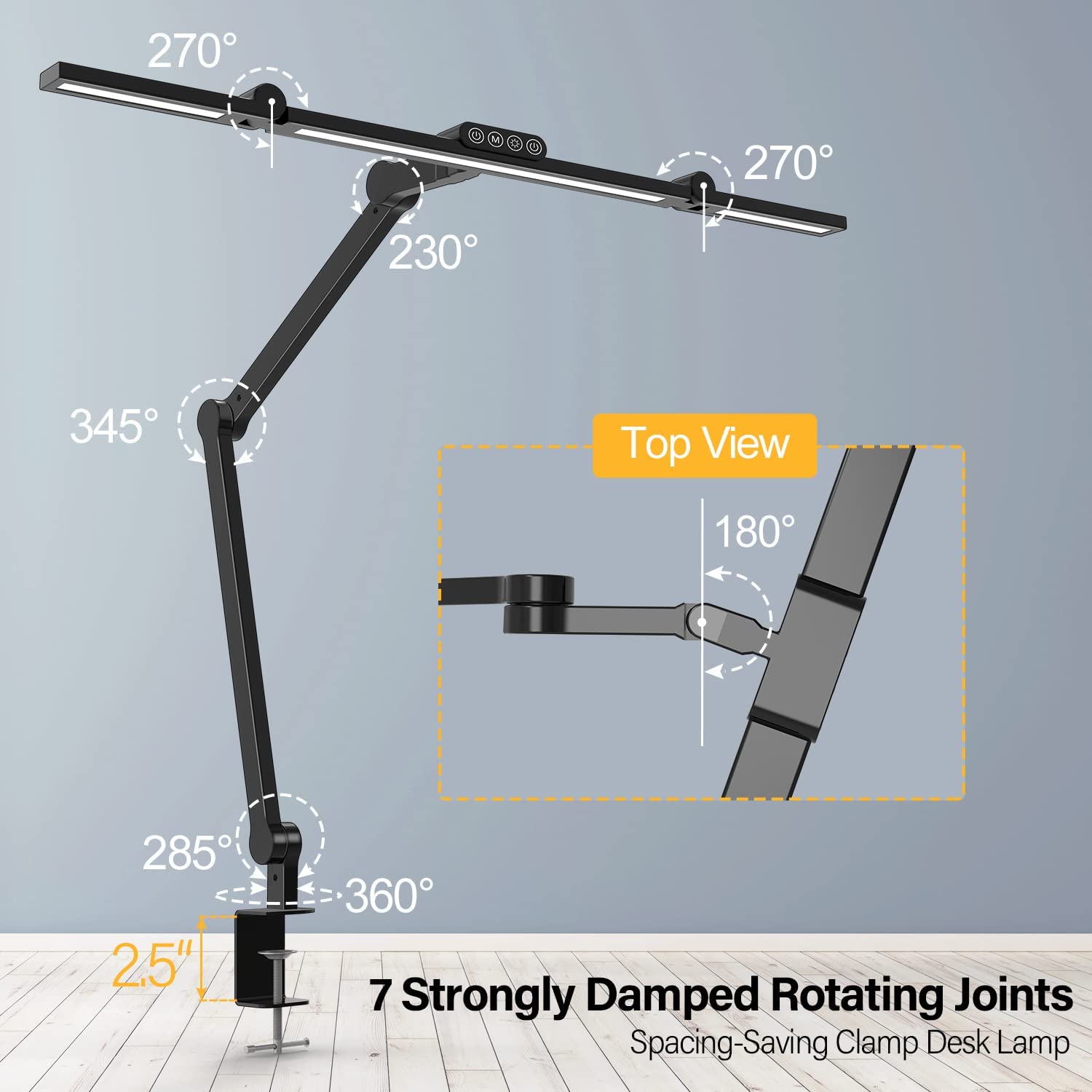 Architect LED Desk Lamp With Clamp Ultra Bright Table Lamp With Automatic Dimming For Home Office 4