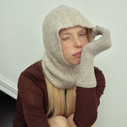 Womens Cashmere Balaclava Hats With Alpaca Wool Beanie For Winter And Autumn Wear 3