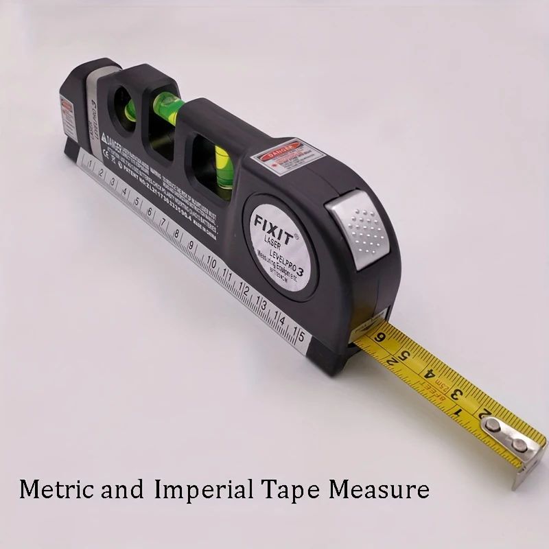 Multipurpose Laser Level Line Tool  Cross Line Laser With 8 Ft Measuring Tape  Standard Level Kit 7