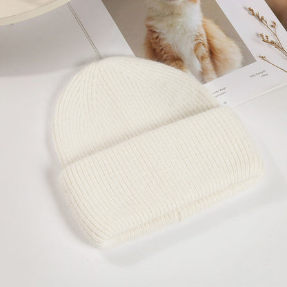 Soft Knit Beanie Warm Rabbit Fur Womens Winter Hats Slouchy Cap Solid Color Casual Outdoor Fashion  13