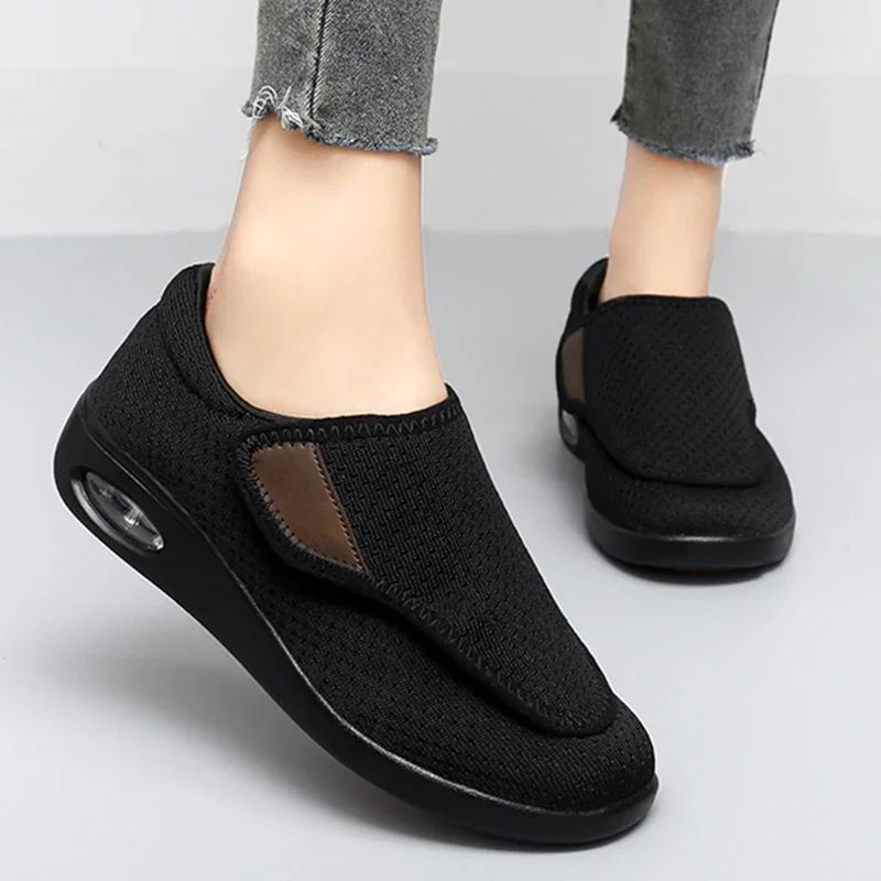Casual Orthopedic WideFit Walking Shoes  Soft Adjustable Comfort Shoes For Swollen Feet  Diabetic S