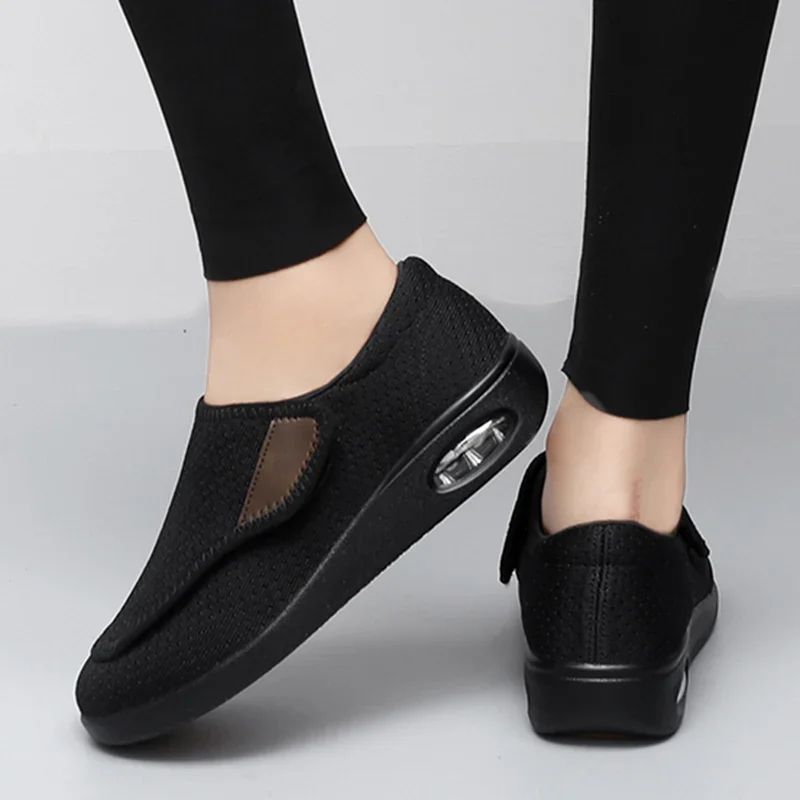 Casual Orthopedic WideFit Walking Shoes  Soft Adjustable Comfort Shoes For Swollen Feet  Diabetic S