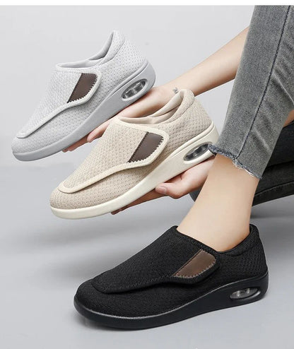 Casual Orthopedic WideFit Walking Shoes  Soft Adjustable Comfort Shoes For Swollen Feet  Diabetic S