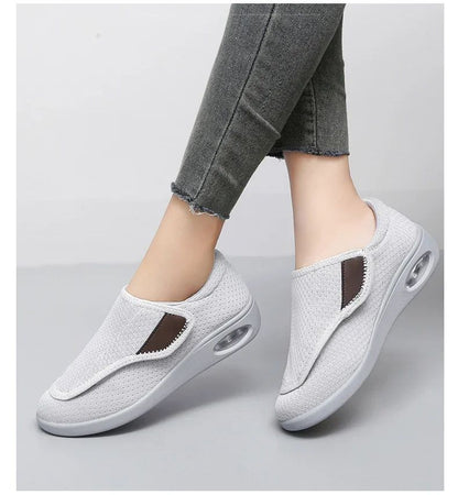 Casual Orthopedic WideFit Walking Shoes  Soft Adjustable Comfort Shoes For Swollen Feet  Diabetic S