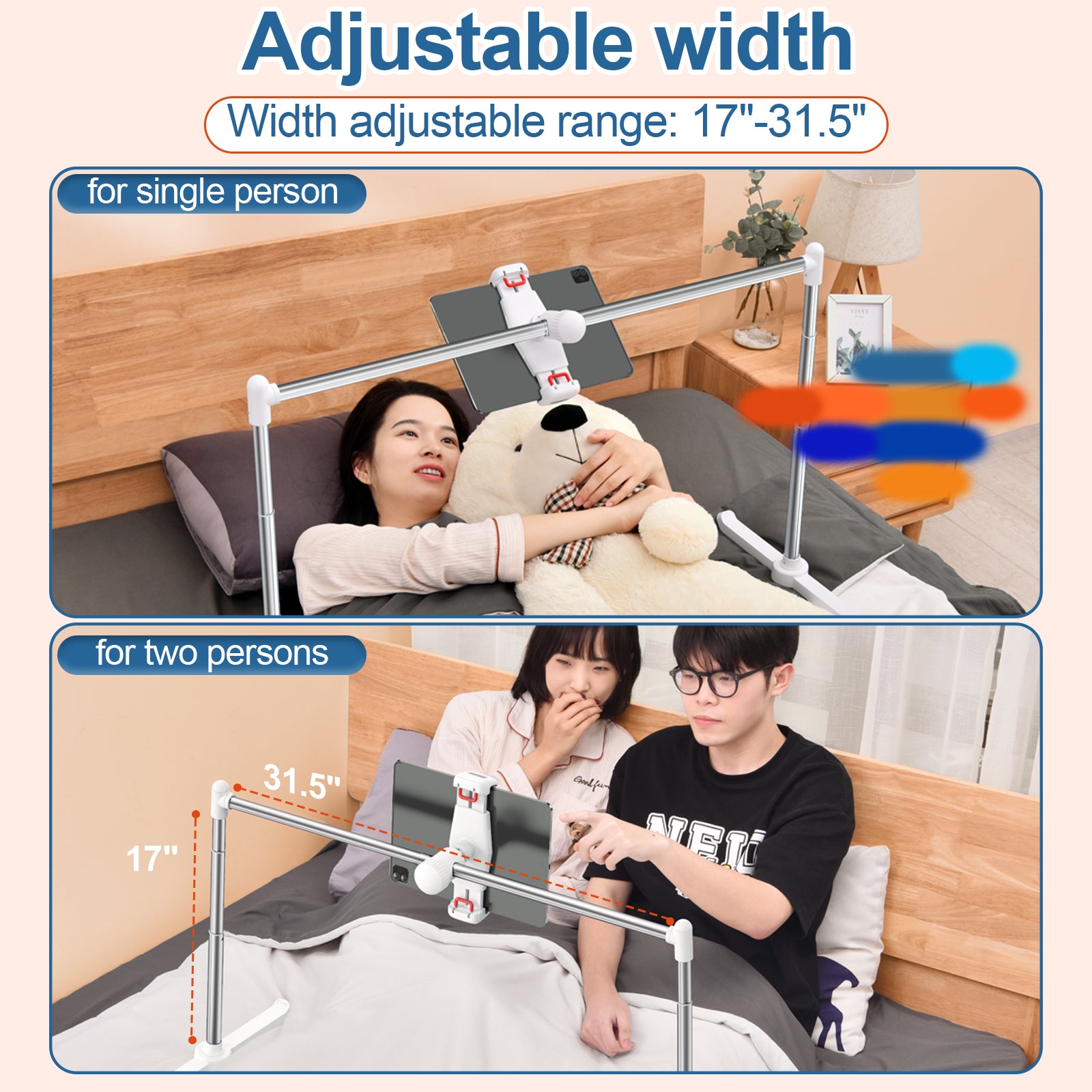 Bed Sofa Phone Holder Adjustable Tablet Pad Stand Fold Able Desktop Bracket Lazy Bracket Phone Clip 3