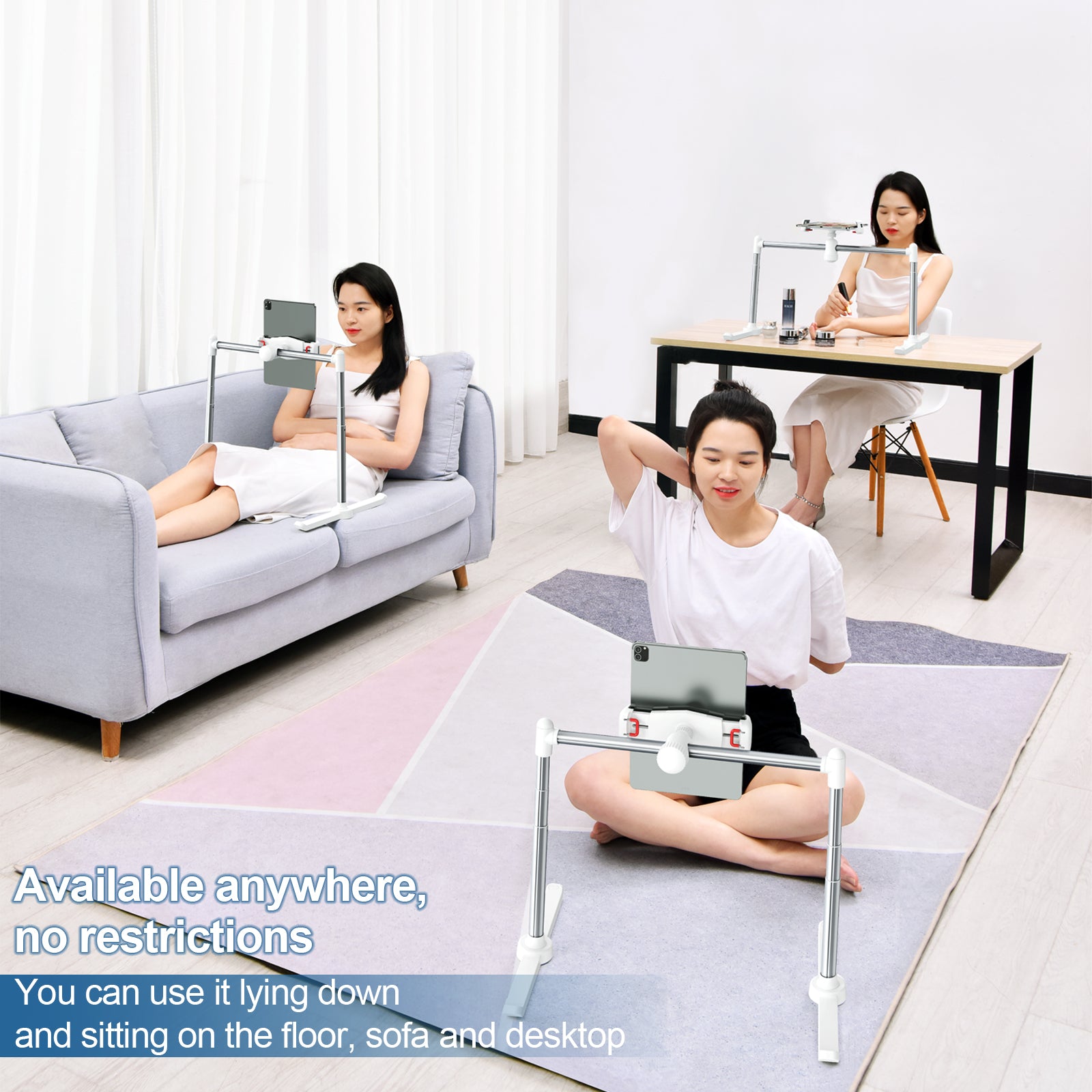 Bed Sofa Phone Holder Adjustable Tablet Pad Stand Fold Able Desktop Bracket Lazy Bracket Phone Clip 4