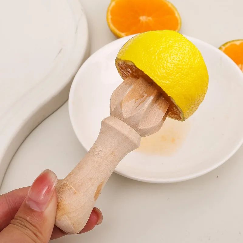 Wooden Citrus Reamer  Manual Lemon  Orange Hand Juicer Portable Mini Fruit Squeezer Kitchen Gadget 3