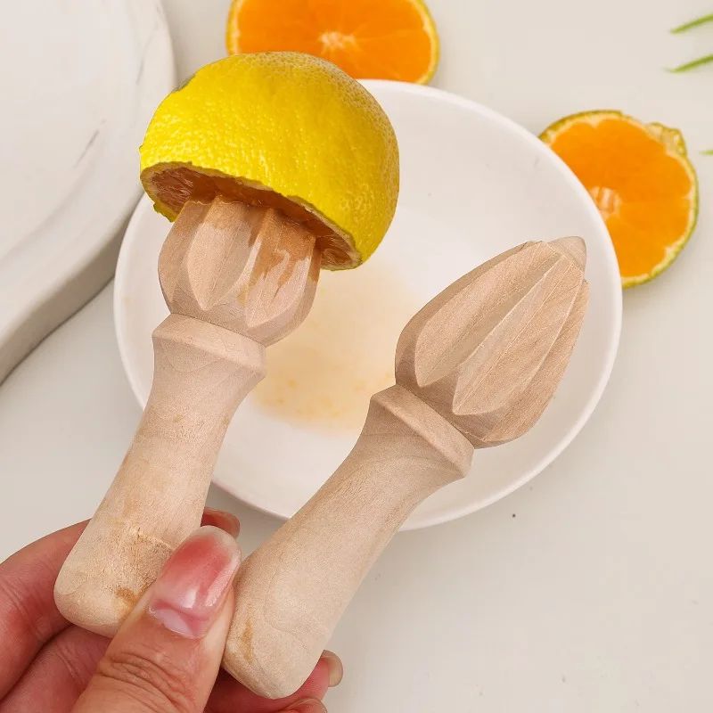Wooden Citrus Reamer  Manual Lemon  Orange Hand Juicer Portable Mini Fruit Squeezer Kitchen Gadget 4