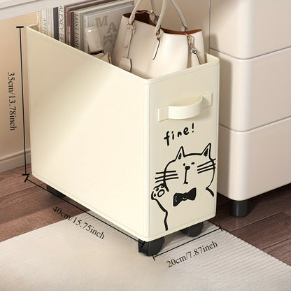 Under Table Rolling Storage Cart Essential For Mobile Office Organization Perfect Gift For Mothers  2