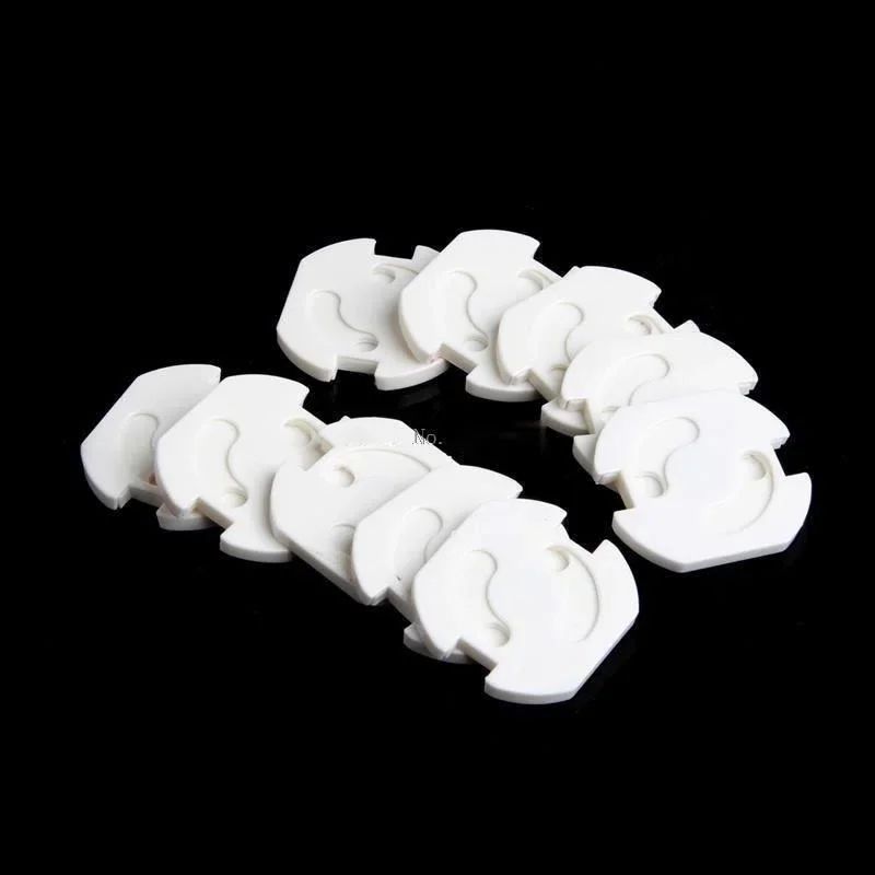 10Pack EU Power Socket Safety Guards  ChildProof Outlet Protectors With Rotating AntiElectric Shock 2