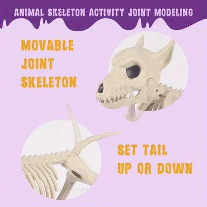 Halloween Little Wolf Skeleton Decoration  Creative IndoorOutdoor Animal Skeleton Home  Garden Orna 3