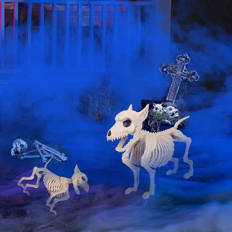 Halloween Little Wolf Skeleton Decoration  Creative IndoorOutdoor Animal Skeleton Home  Garden Orna 4