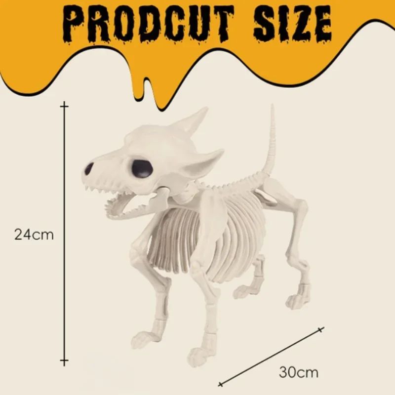 Halloween Little Wolf Skeleton Decoration  Creative IndoorOutdoor Animal Skeleton Home  Garden Orna 5