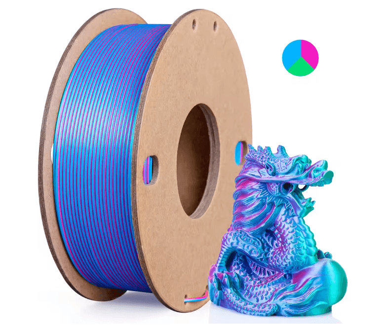 SilkGlow Triple Color Pla Filament 1