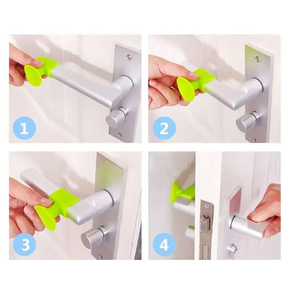 Silicone Door Handle Lock Protector  AntiCollision Suction Cup Wall Silencer Pad 5