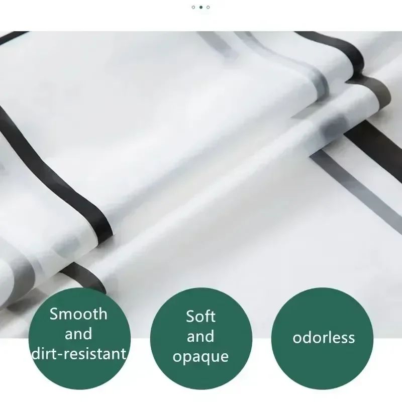 Waterproof Bathroom Shower Curtain  Modern Geometric Plaid Pattern Translucent Decorative Curtain 5
