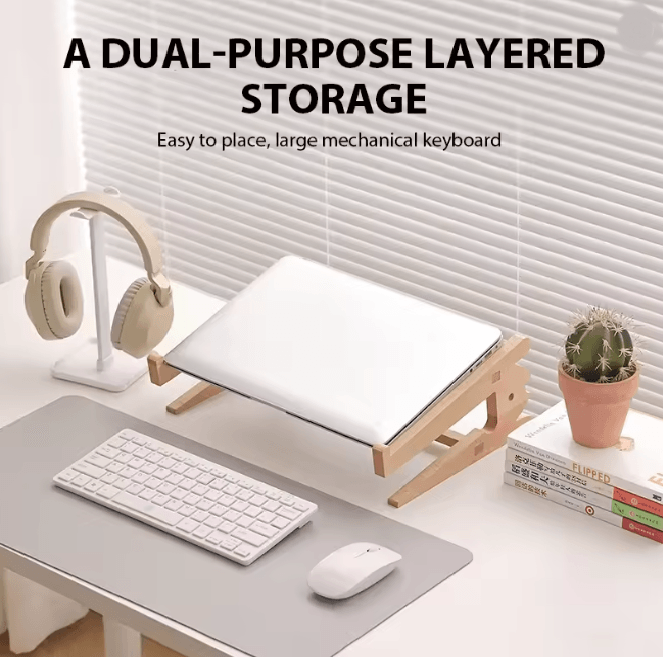 WoodRise Vertical Laptop Stand 2