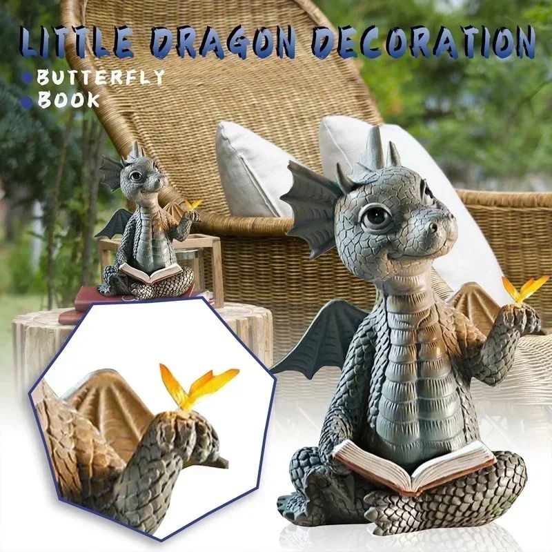 Giant DragonShaped Resin Lawn Sculpture  Gothic Fantasy Garden Statue For Yard  Courtyard Decoratio 1