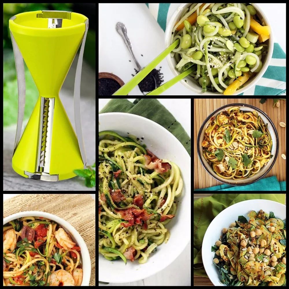 Vegetable Spiralizer  Julienne Peeler Bundle  Stainless Steel Spiral Slicer  Julienne Cutter For Fr 7