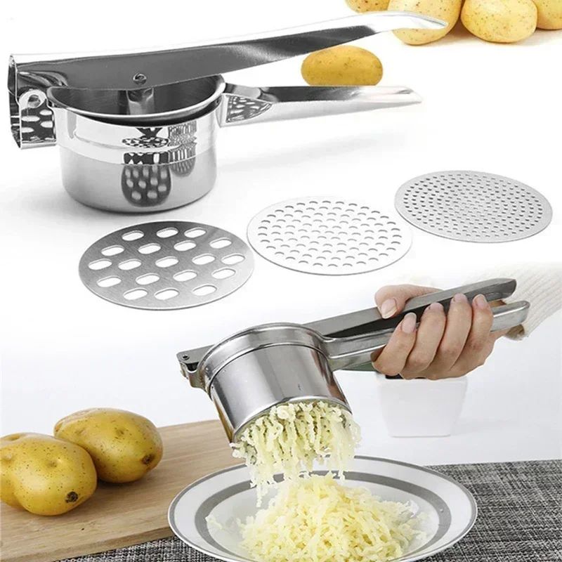 Stainless Steel Potato Ricer  Masher Press  Fruit  Vegetable Puree Squeezer For Smooth Mash And Jui 1